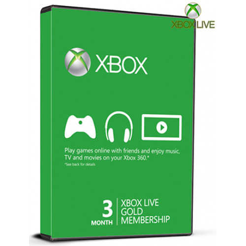 Xbox Live 3 Month GOLD EU Time Card Cd Key